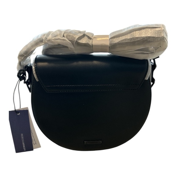 Rebecca Minkoff Astor Saddle Bag Cross Body Black Leather NWT - Picture 3 of 11